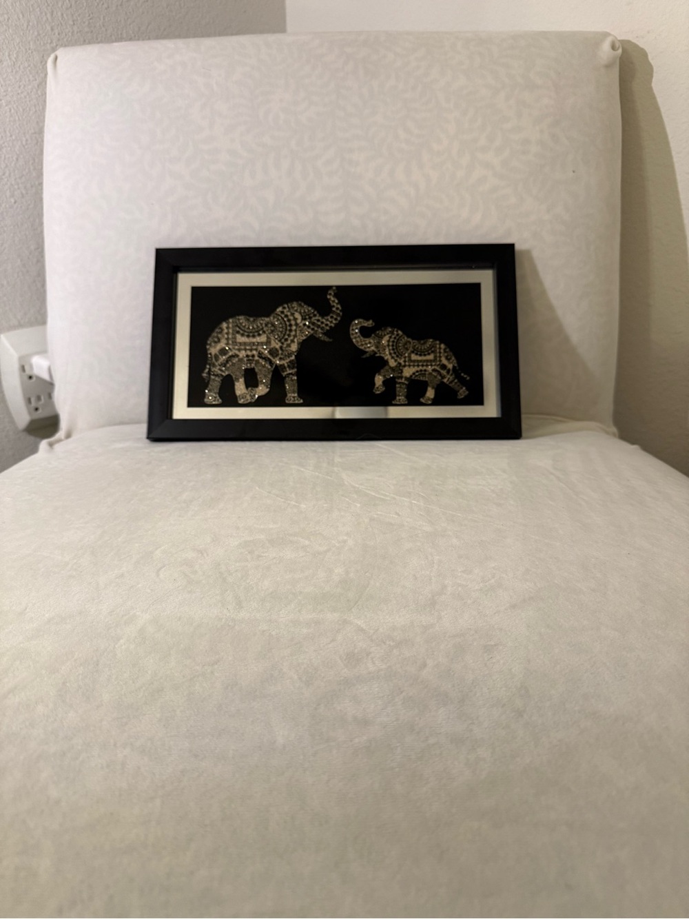Interiors by Design Black & Gold Elephant Framed Wall Art 13” x 7”